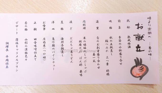 あつみ温泉旅館 萬國屋：お献立