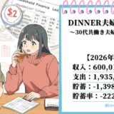 【貯蓄率-222.5％】にいがたくらし共働き夫婦＋子ども1人の家計簿ブログ｜2026年5月
